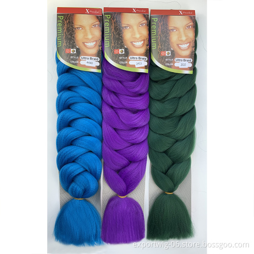 82inch 165g Wholesale Synthetic Hair Expression Ombre Jumbo Braiding Hair For Crochet Braid Wholesale Synthetic Braiding Hair